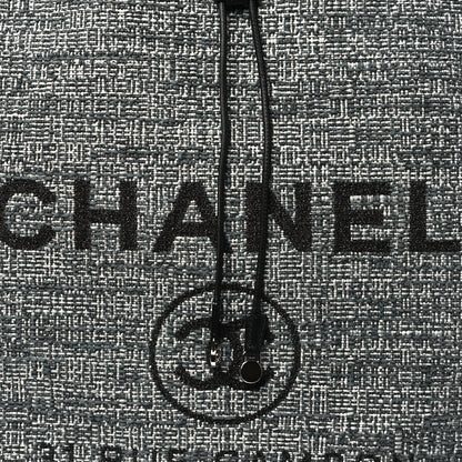 Chanel Canvas Large Deauville Backpack Charcoal 7 of 10