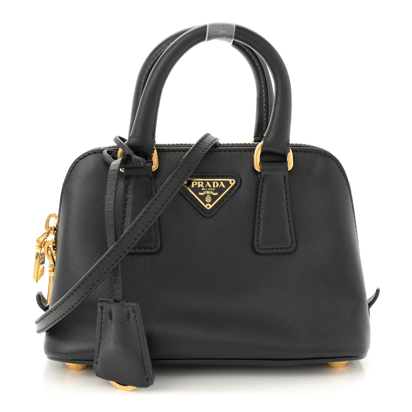 Saffiano Lux Mini Promenade Tote Black