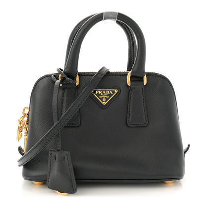 Prada Saffiano Lux Mini Promenade Tote Black 1 of 11