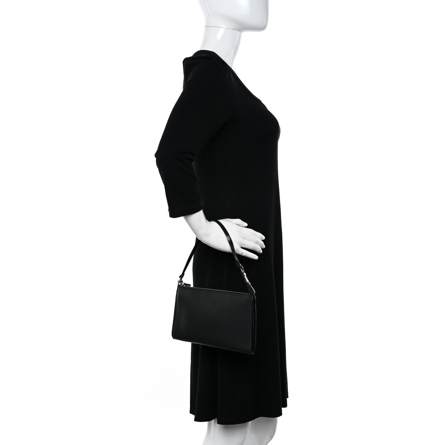 Louis Vuitton Epi Pochette Accessories 24 Black 2 of 11