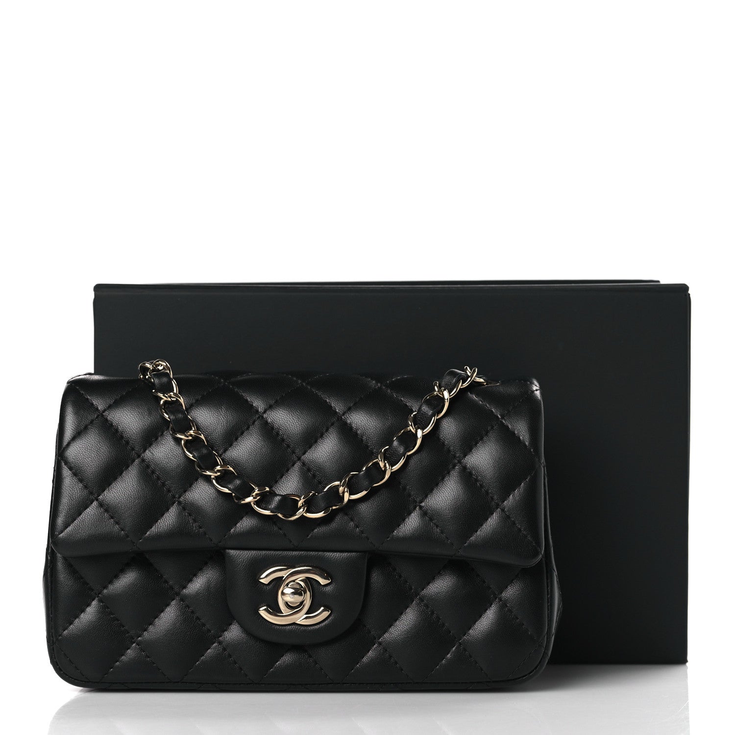 Chanel Lambskin Quilted Mini Rectangular Flap Black 11 of 11
