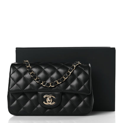 Chanel Lambskin Quilted Mini Rectangular Flap Black 11 of 11