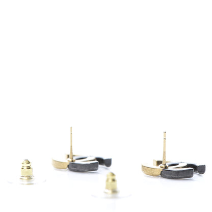 Chanel Metal CC Earrings Gold Ruthenium 3 of 5