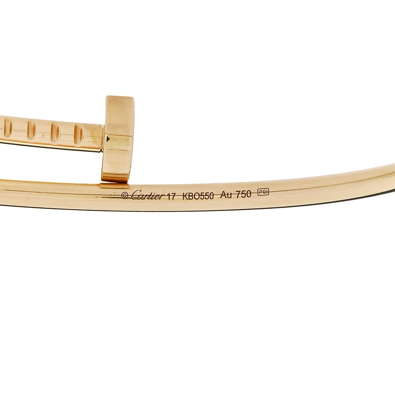 Cartier 18K Yellow Gold Small Juste Un Clou Bracelet 17 3 of 3