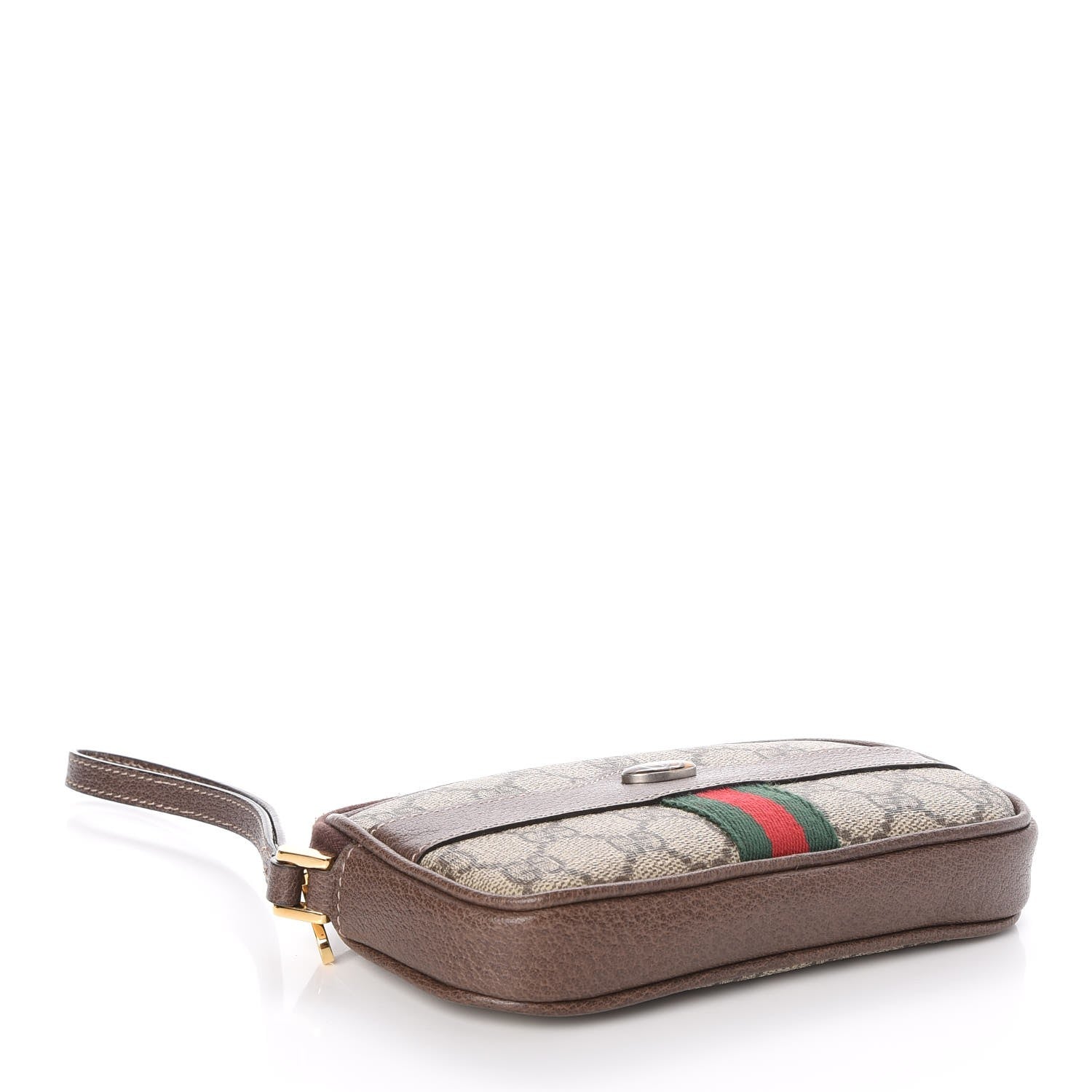 Gucci GG Supreme Monogram Ophidia Phone Case Wristlet Brown 4 of 8