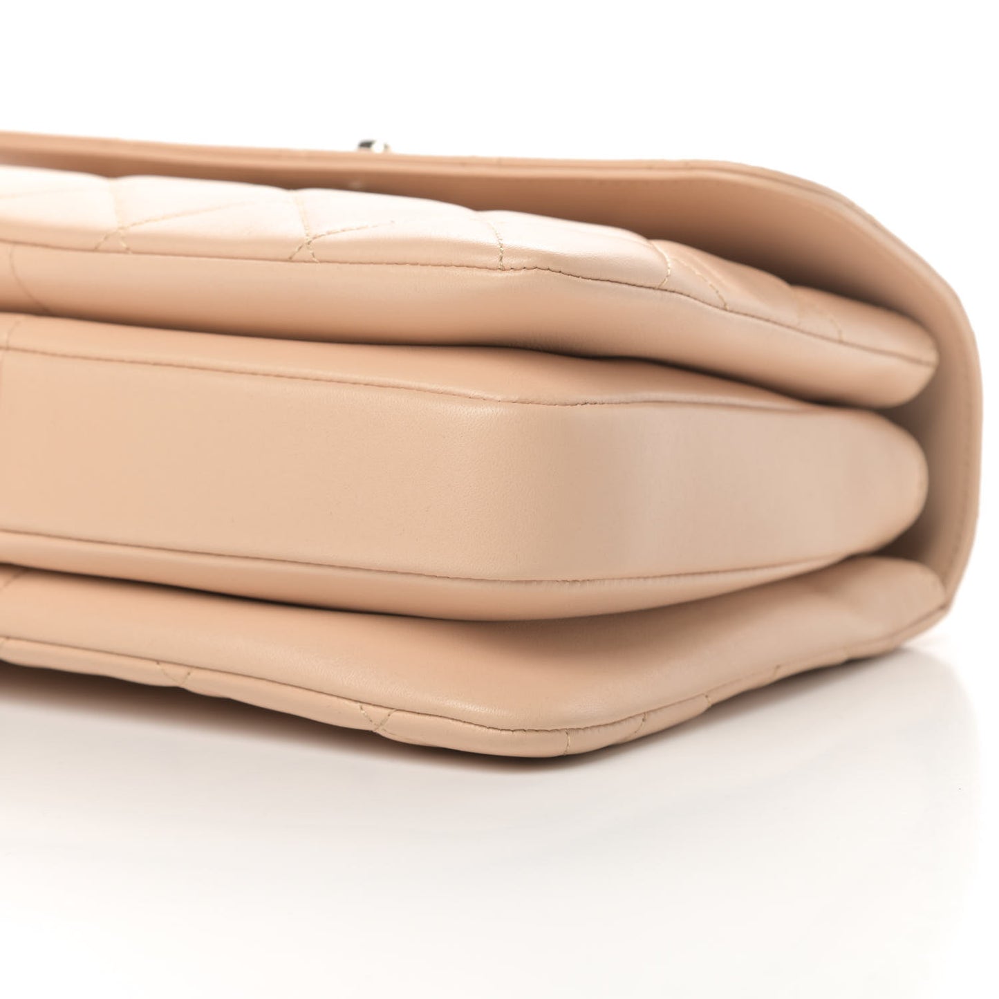 Lambskin Quilted Small Trendy CC Dual Handle Flap Bag Beige
