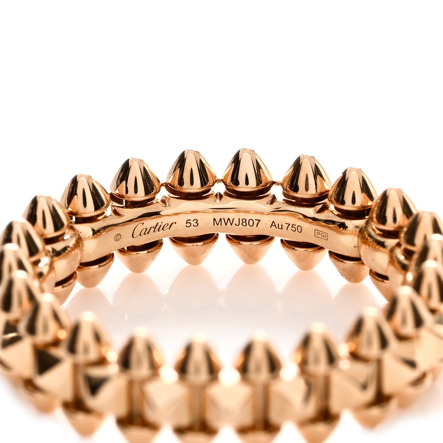 Cartier 18K Pink Gold SM Clash De Cartier Ring 53 6.5 3 of 4