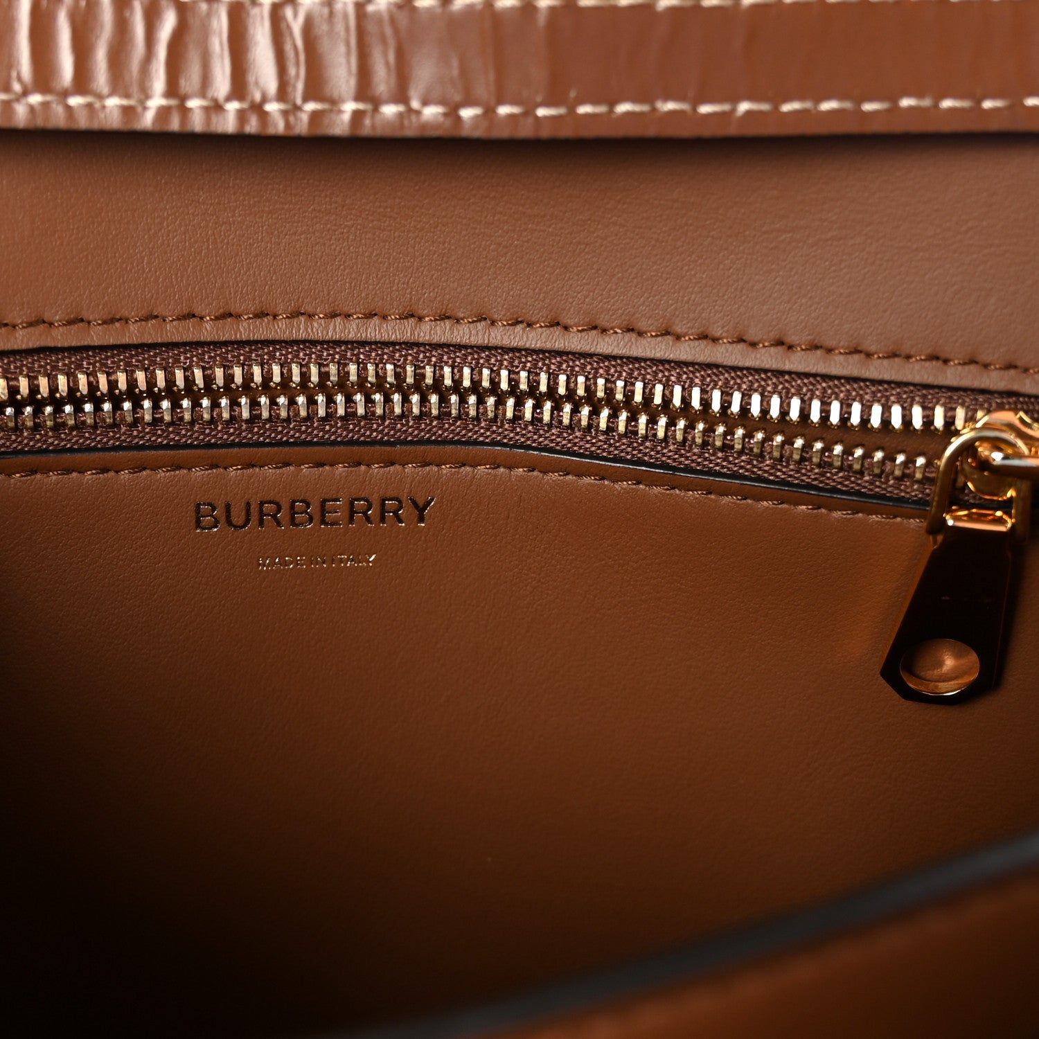 Burberry Canvas Calfskin Small TB Bag Natural 6 of 9