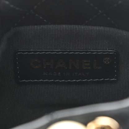 Chanel Lambskin Quilted Pearl Mini About Pearls Drawstring Bag Black 6 of 11