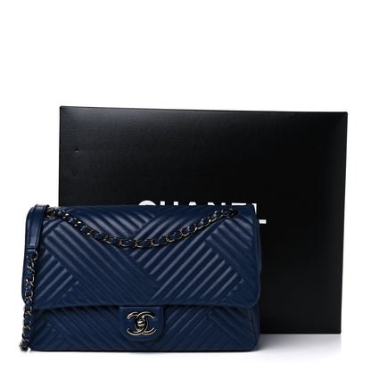 Chanel Lambskin Quilted Large CC Crossing Flap Navy 14 of 14
