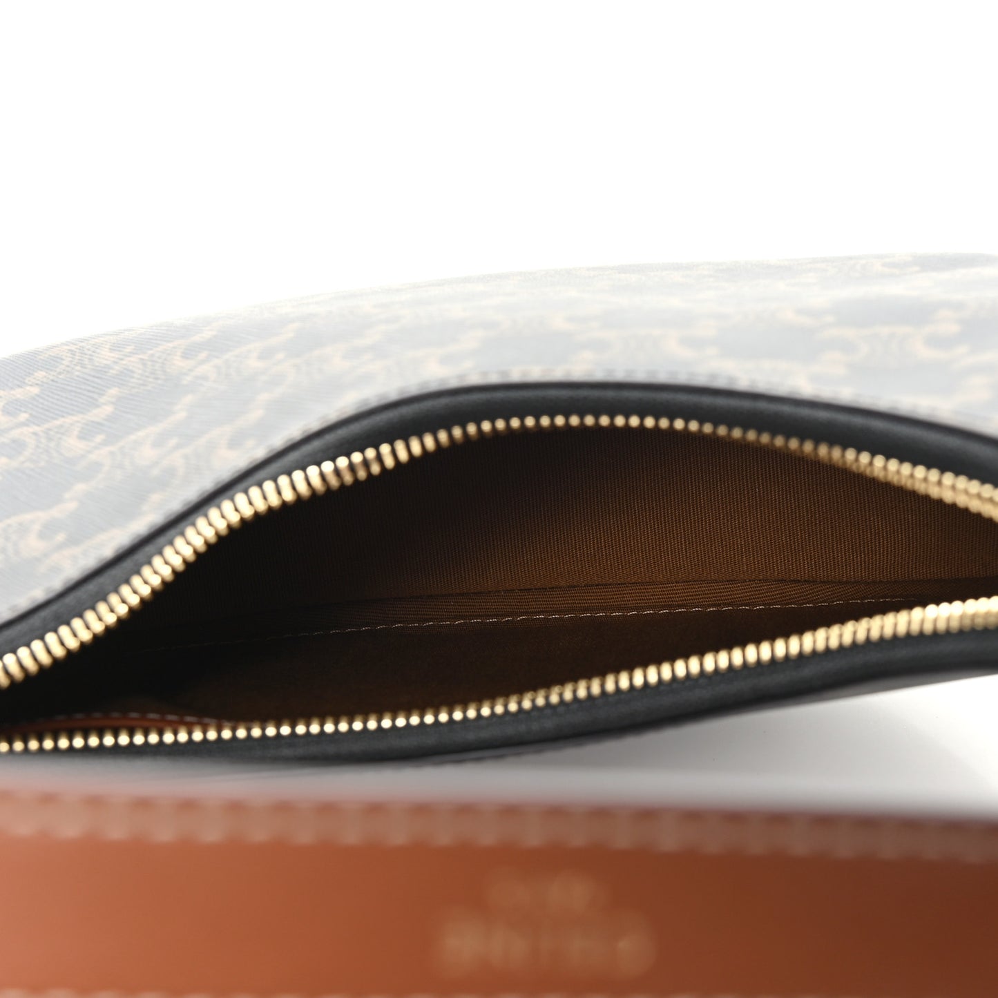 Triomphe Canvas Calfskin Ava Shoulder Bag Tan