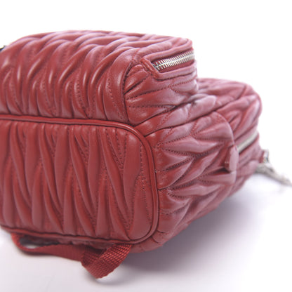 Miu Miu Nappa Matelasse Lux Mini Backpack Rosso 10 of 15