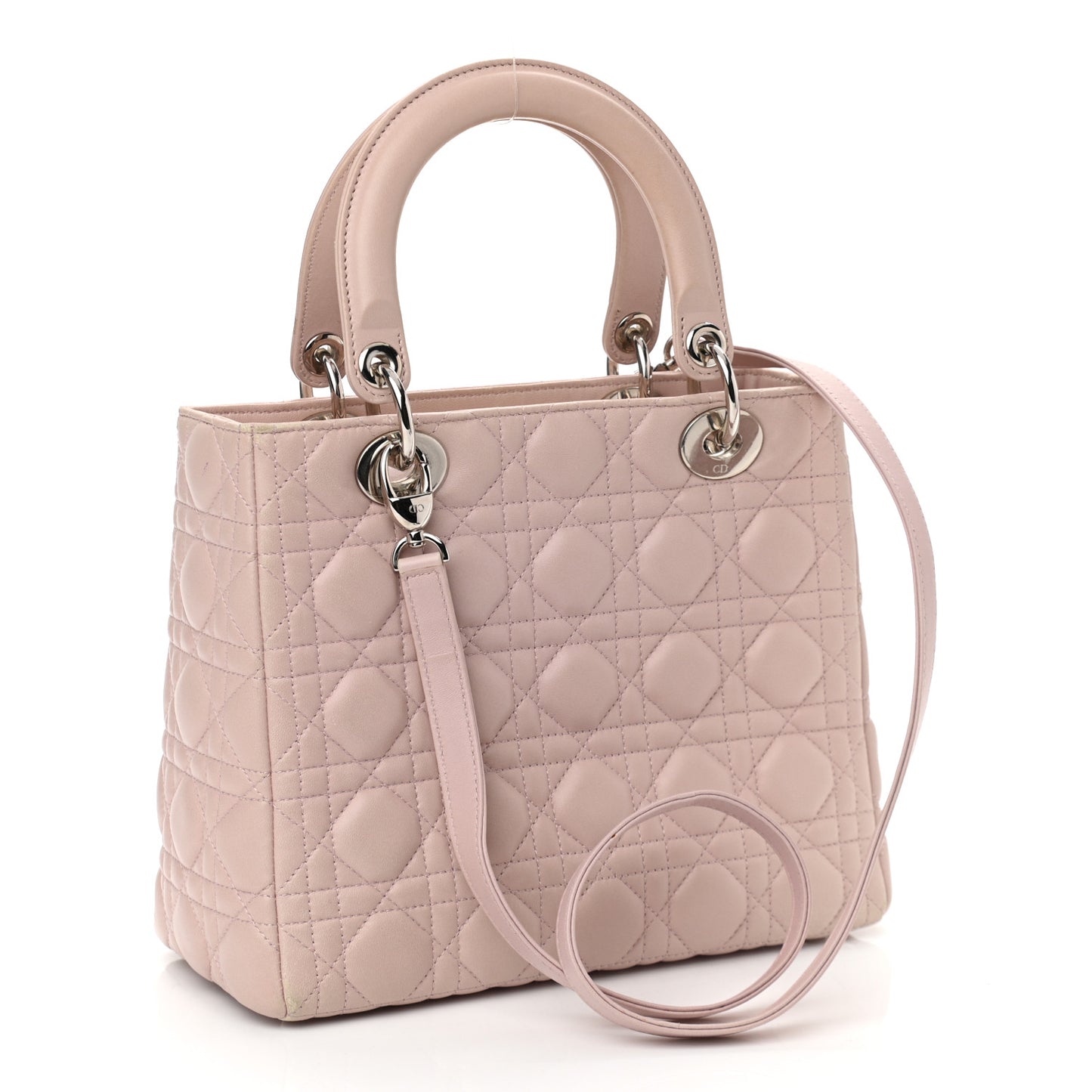 Lambskin Cannage Medium Lady Dior Light Pink