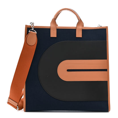 Hermes Toile Swift Record Bag 78 Bleu Marine 1 of 11