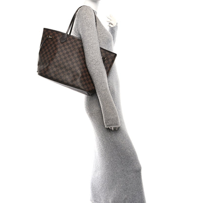 Louis Vuitton Damier Ebene Neo Neverfull MM Rose Ballerine 2 of 12