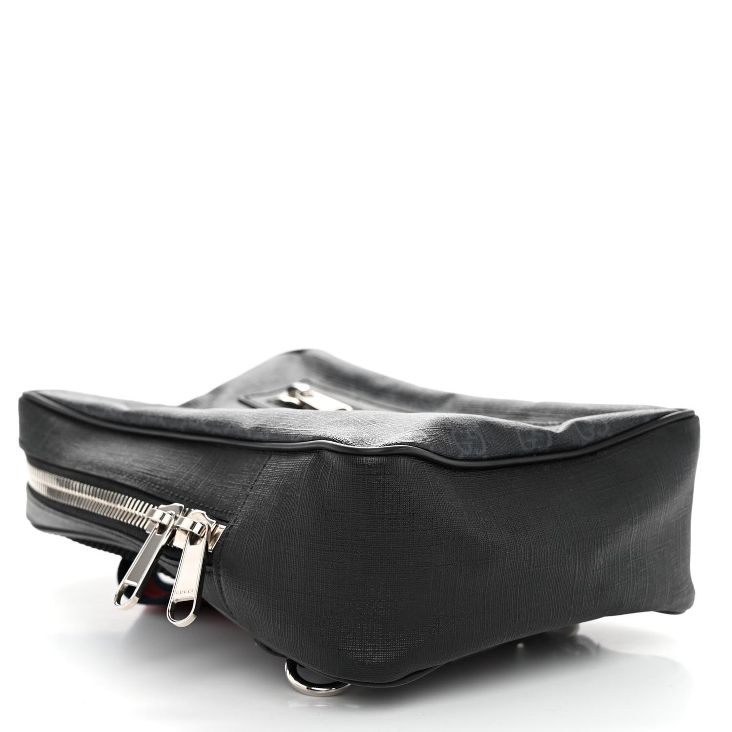 GG Supreme Monogram Web Belt Bag Black Grey