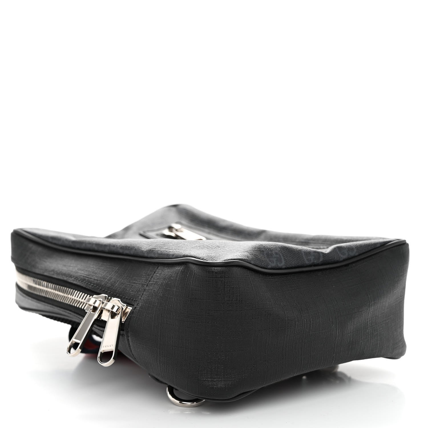 Gucci GG Supreme Monogram Web Belt Bag Black Grey 4 of 10