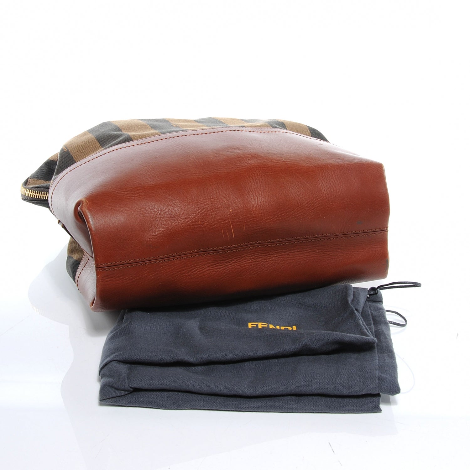 Fendi Pequin Cuoio Vegetale 2Bag Tobacco Cuoio Miele Vacchetta 5 of 9