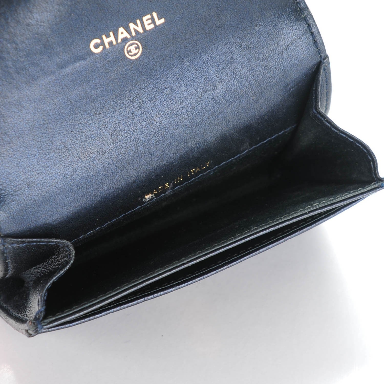 Chanel Lambskin Camellia Embossed Card Holder Black 5 of 8