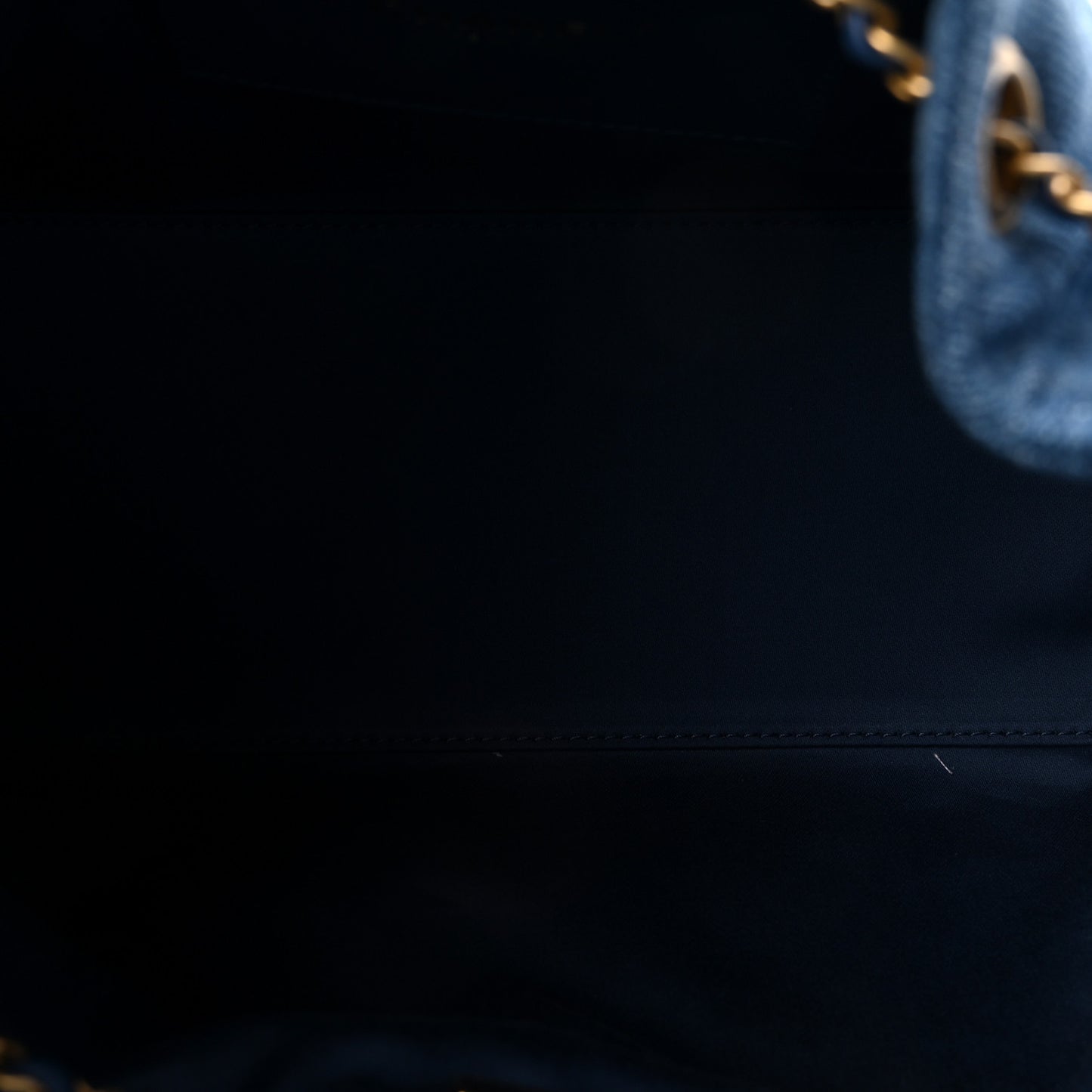 Washed Denim Quilted Small Chanel 25 Handbag Blue