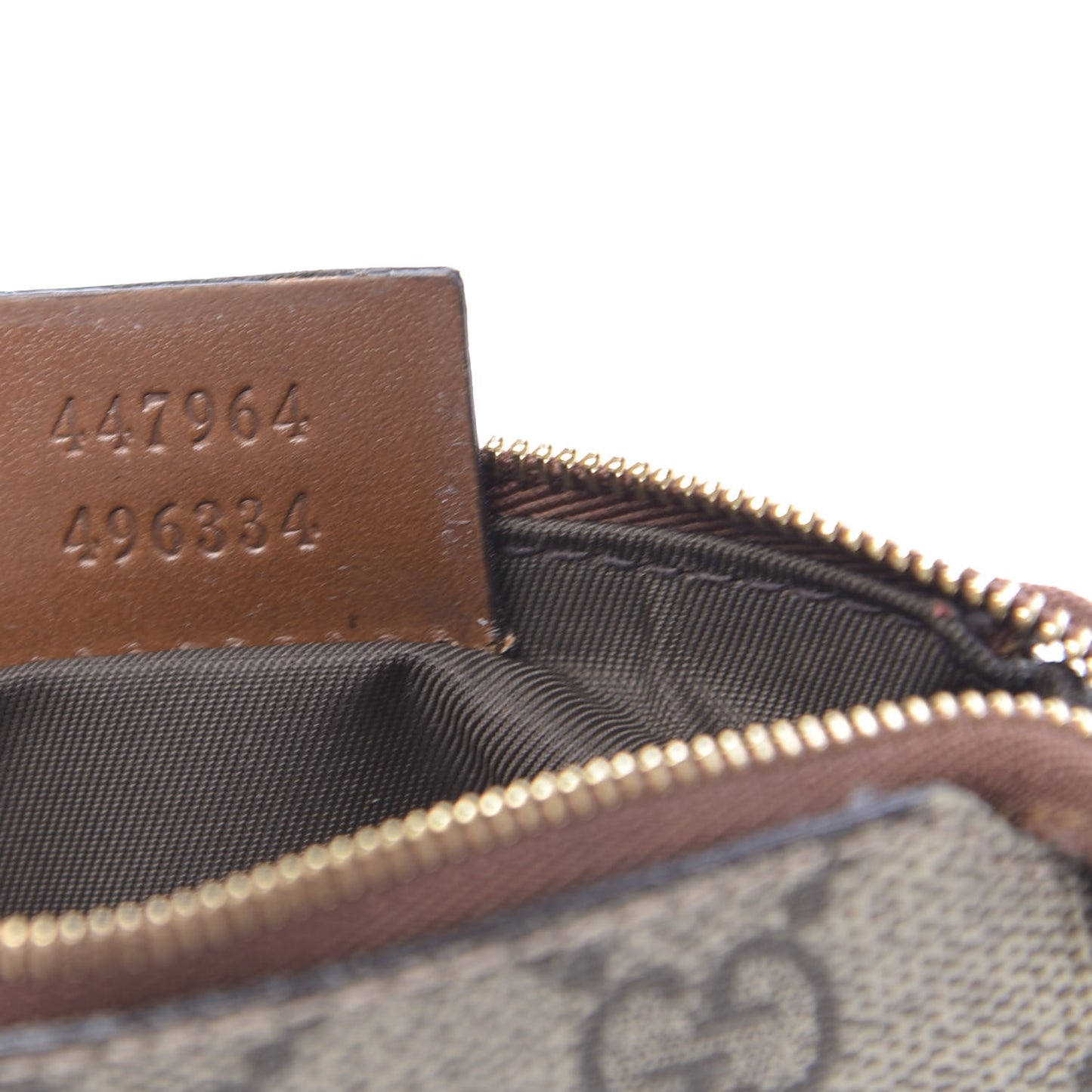 GG Supreme Monogram Key Case Brown