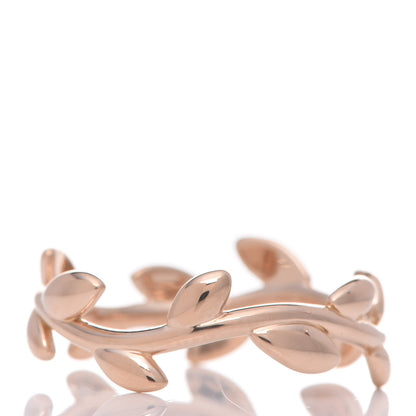 Tiffany 18K Rose Gold Narrow Paloma Picasso Olive Leaf Band Ring 52 6 3 of 4