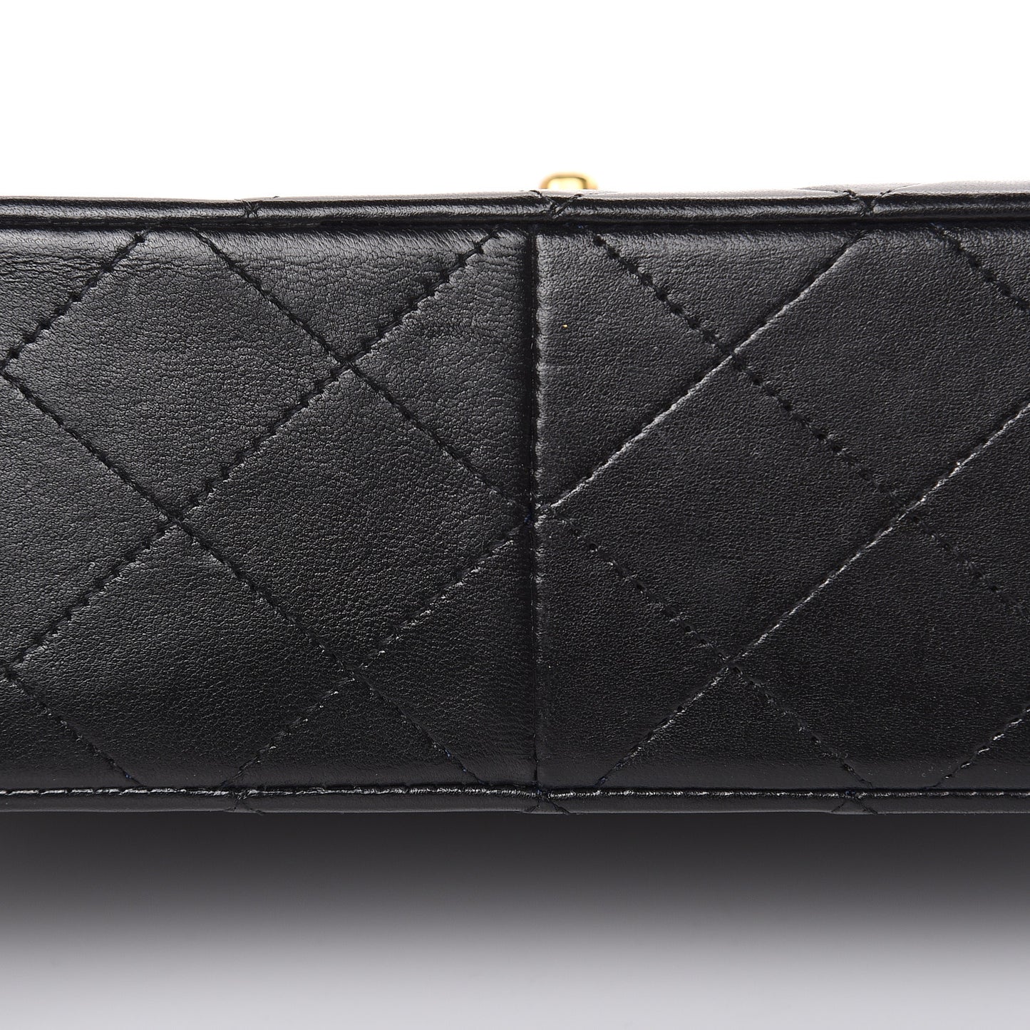 Lambskin Quilted Mini Square Flap Black