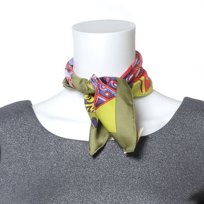 Hermes Silk Twill Grands Fonds Pocket Square Scarf 3 of 7
