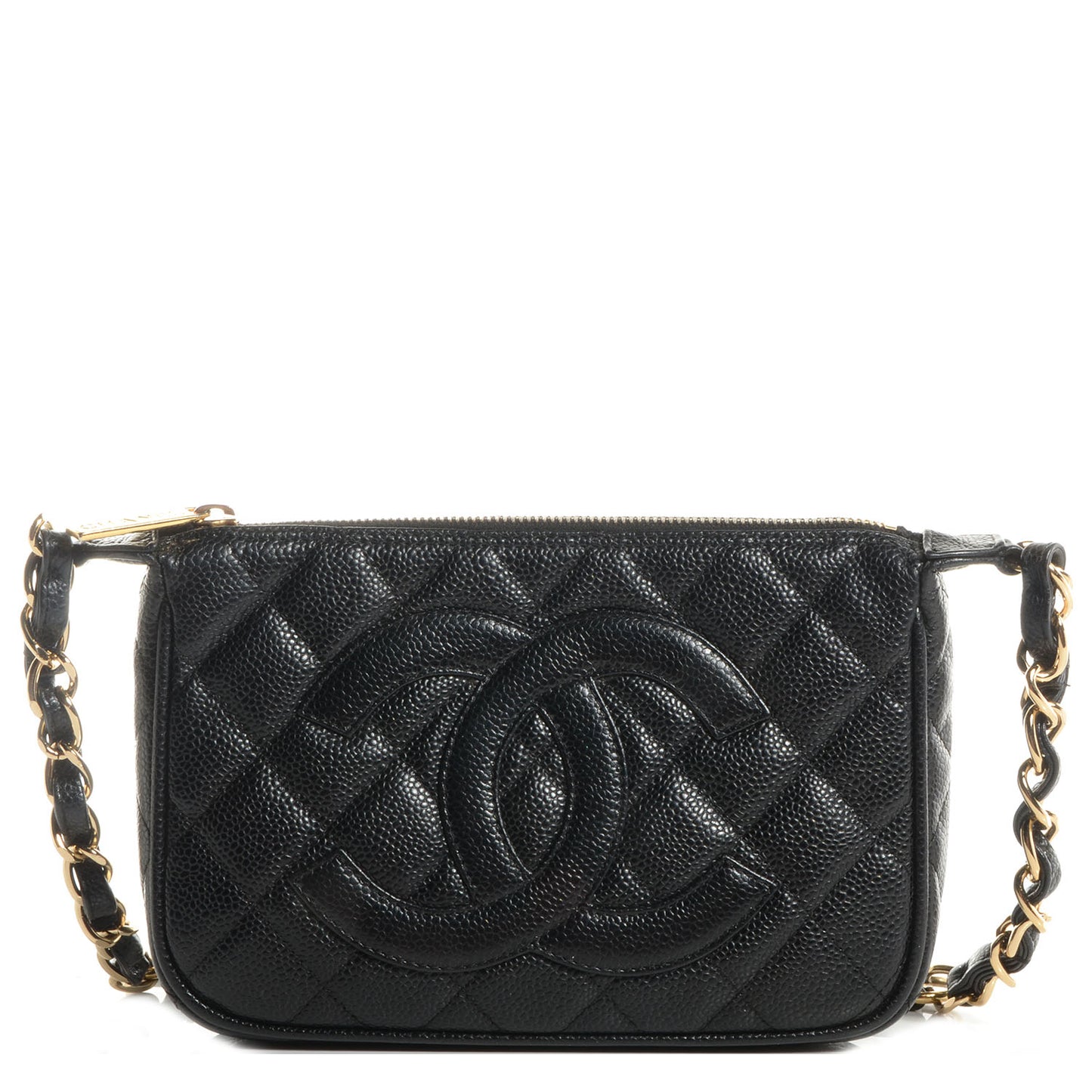 Caviar Quilted Pochette Black