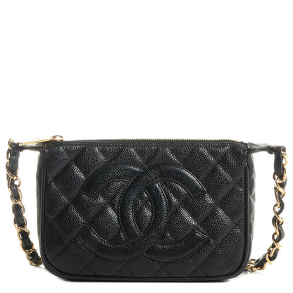 Chanel Caviar Quilted Pochette Black 1 of 8