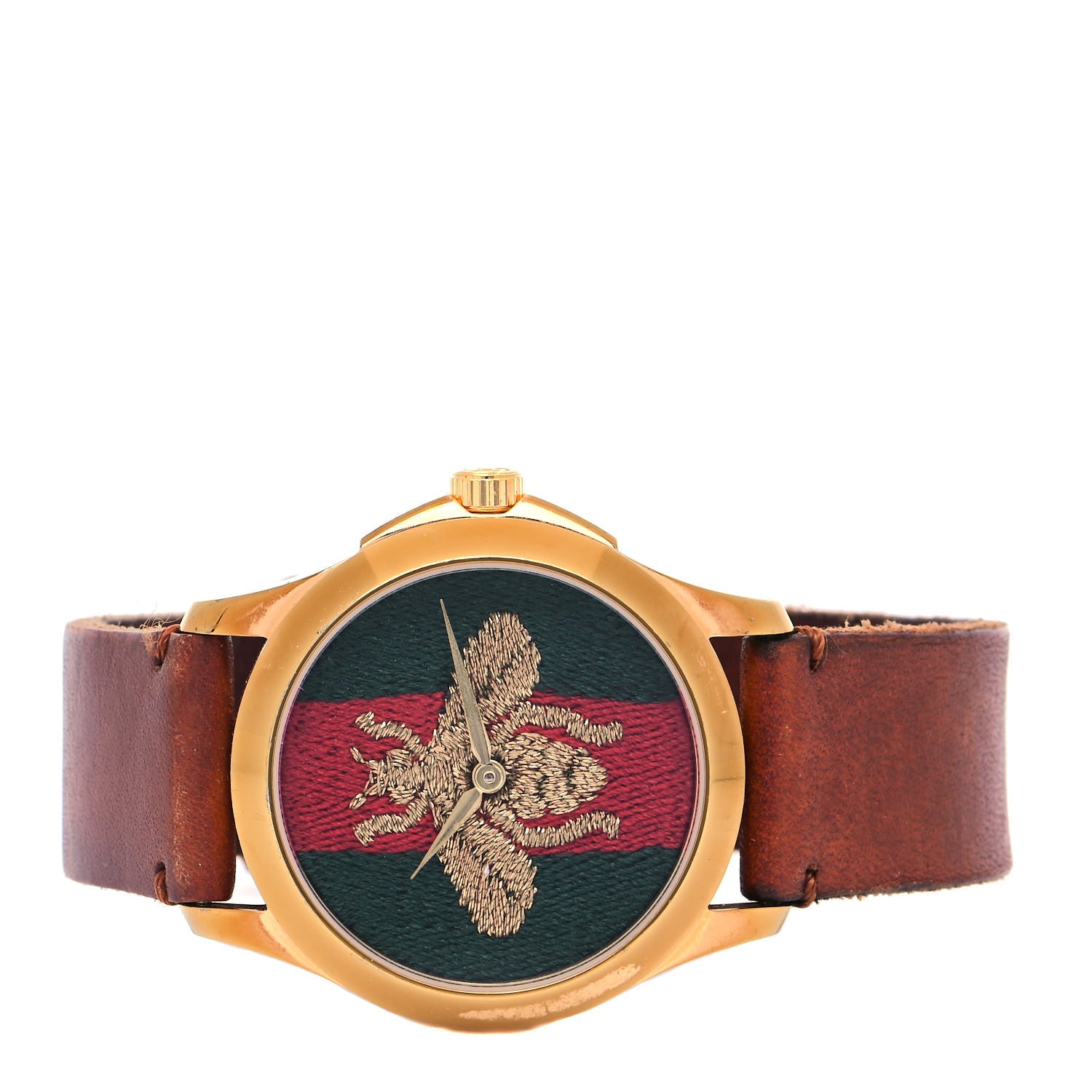 Gucci Stainless Steel Calfskin 38mm Le Marché Des Merveilles Bee Quartz Watch 2 of 5