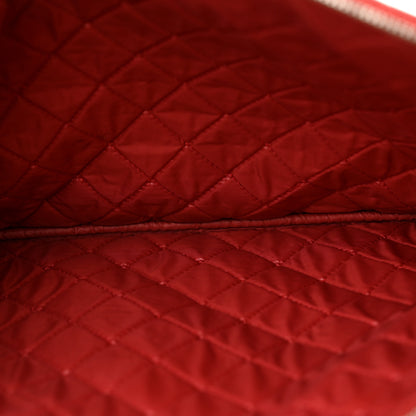 Chanel Lambskin Quilted Large Cosmetic Case Red 5 of 8