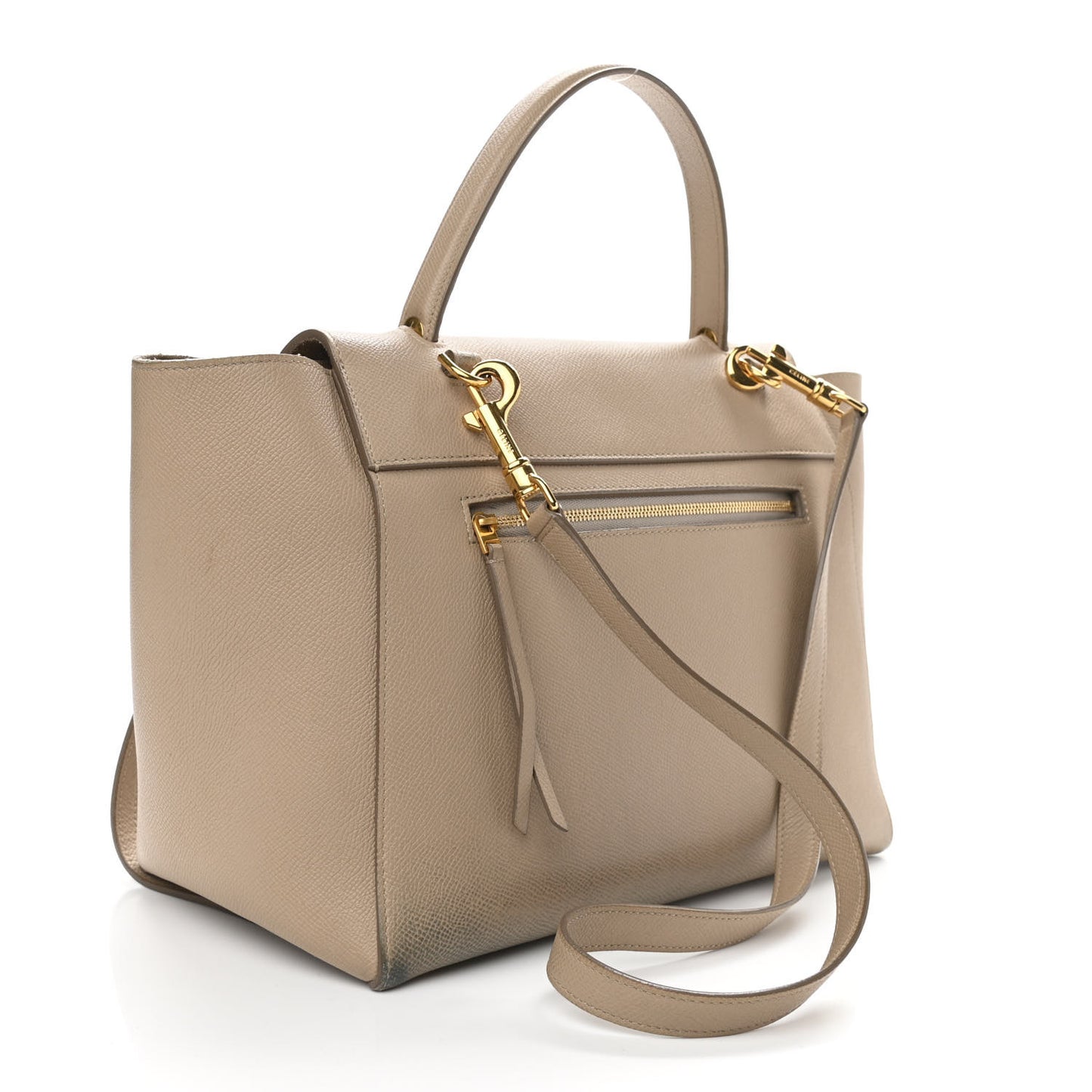 Grained Calfskin Mini Belt Bag Light Taupe