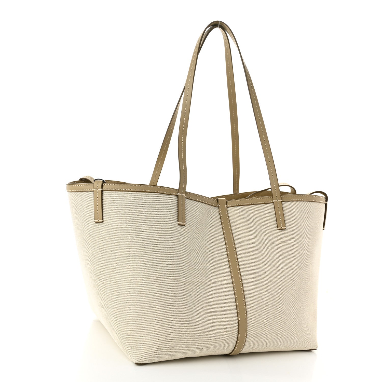 Burberry Cotton Canvas Mini Logo Horseferry Tote Bag Off White 4 of 10