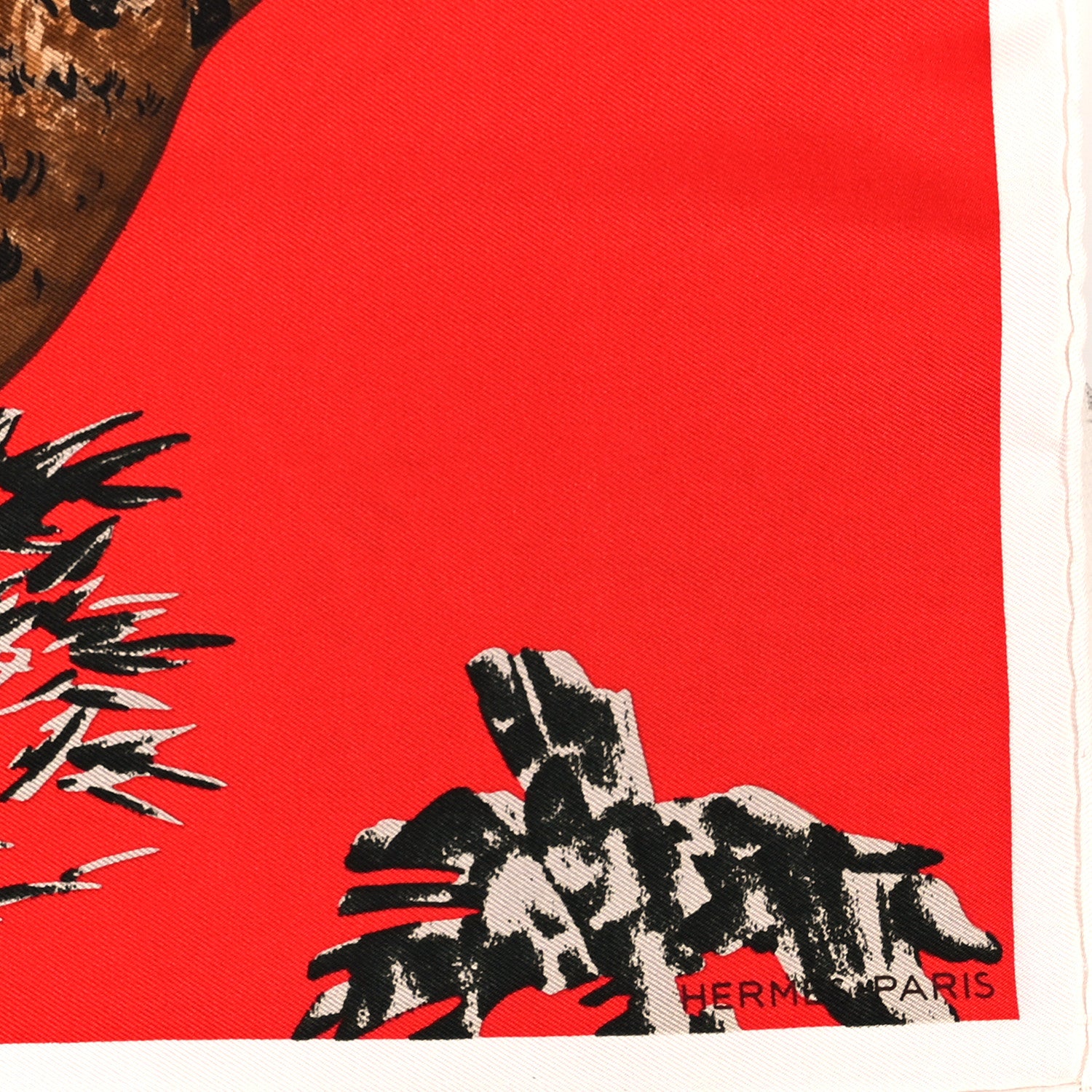 Hermes Silk Les Tigreaux Pocket Square 2 of 3
