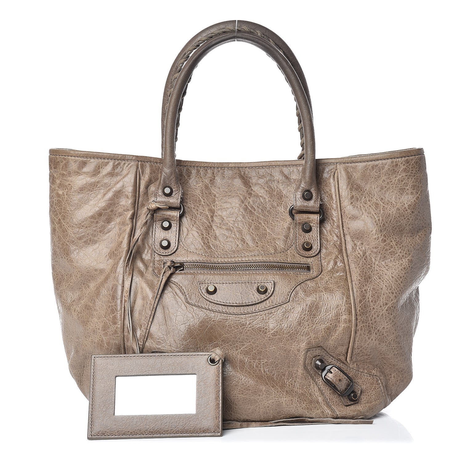 Balenciaga Agneau Classic Hardware S Sunday Tote Gris Poivre 1 of 21