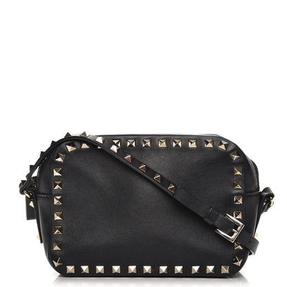 Valentino Garavani Calfskin Rockstud Camera Crossbody Bag Black 1 of 7