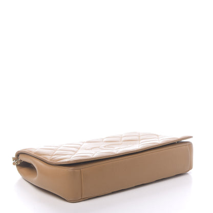 Chanel Lambskin Quilted Medium Diamond CC Flap Beige 4 of 10
