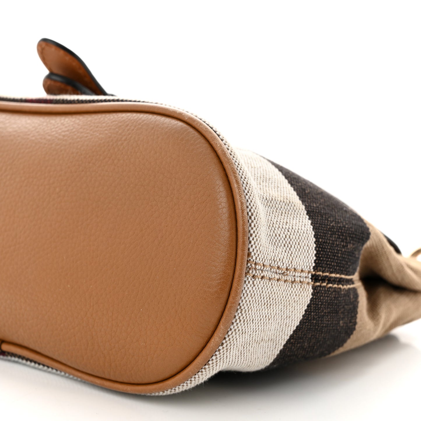 Mega Check Grainy Calfskin Small Gowan Messenger Bag Saddle Brown