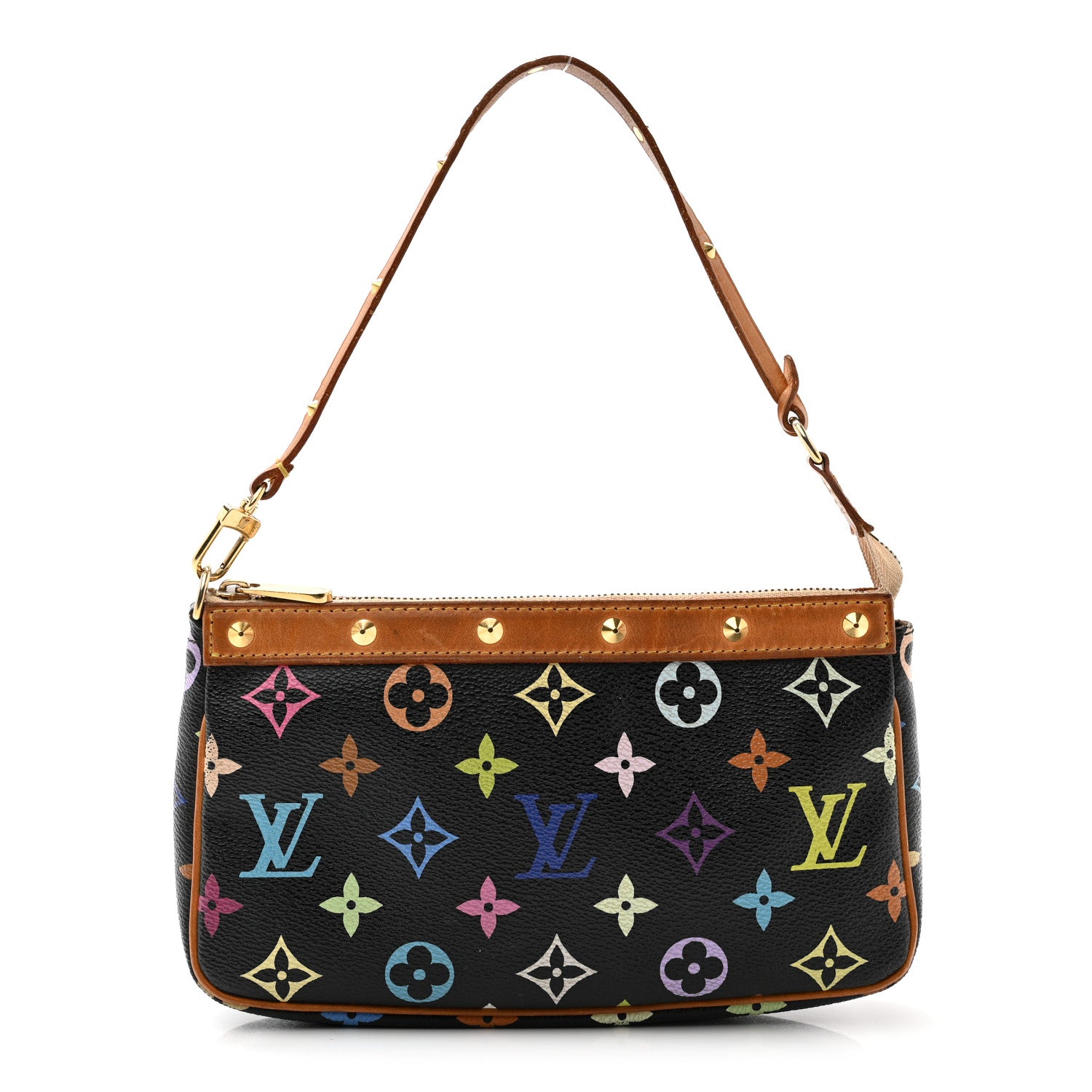Louis Vuitton Monogram Multicolor Pochette Accessories Black 1 of 13