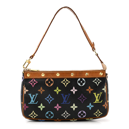 Louis Vuitton Monogram Multicolor Pochette Accessories Black 1 of 13