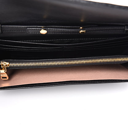 Miu Miu Nappa Matelasse Wallet On Chain Black 5 of 12