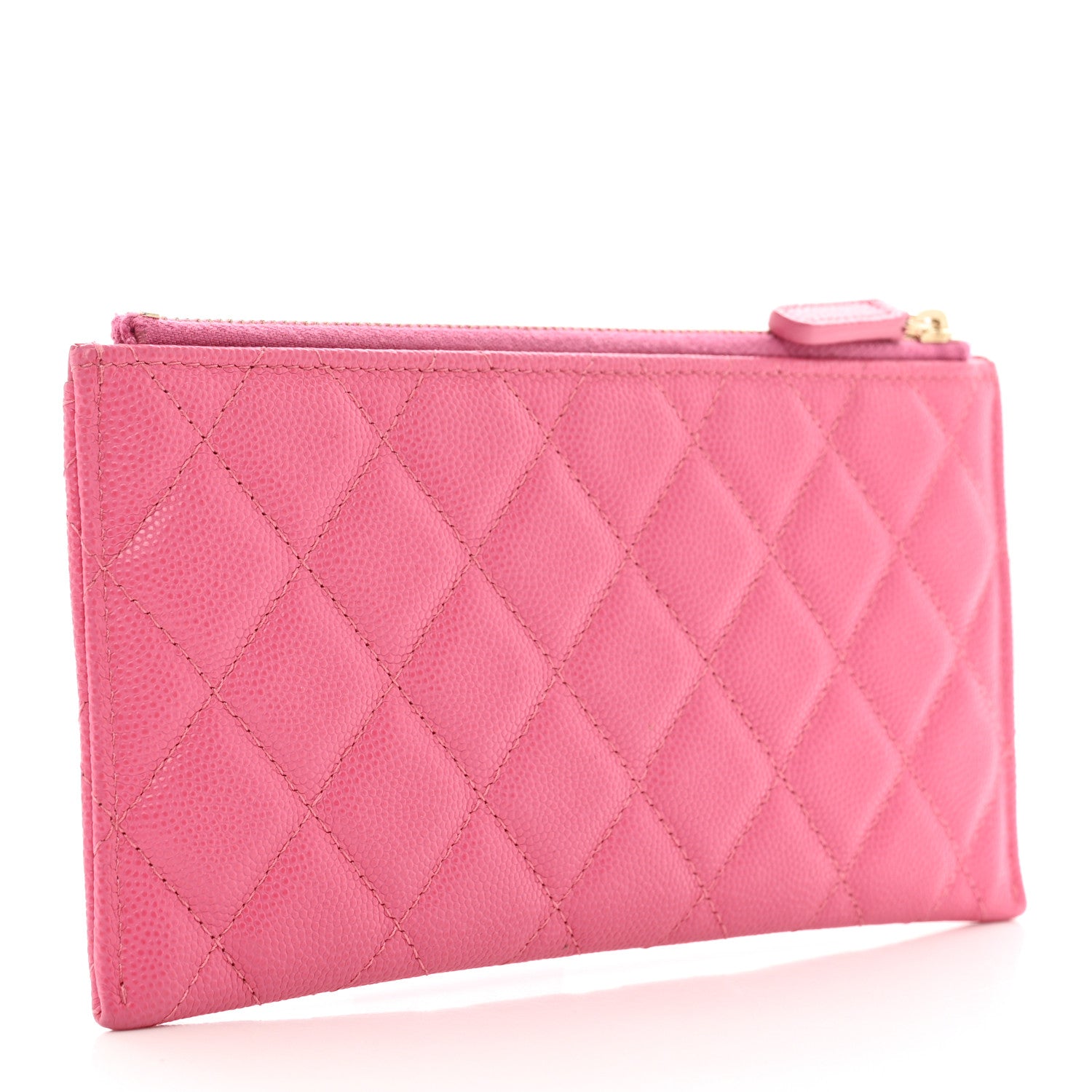 Chanel Caviar Quilted Classic Zip Pouch Pink 3 of 9