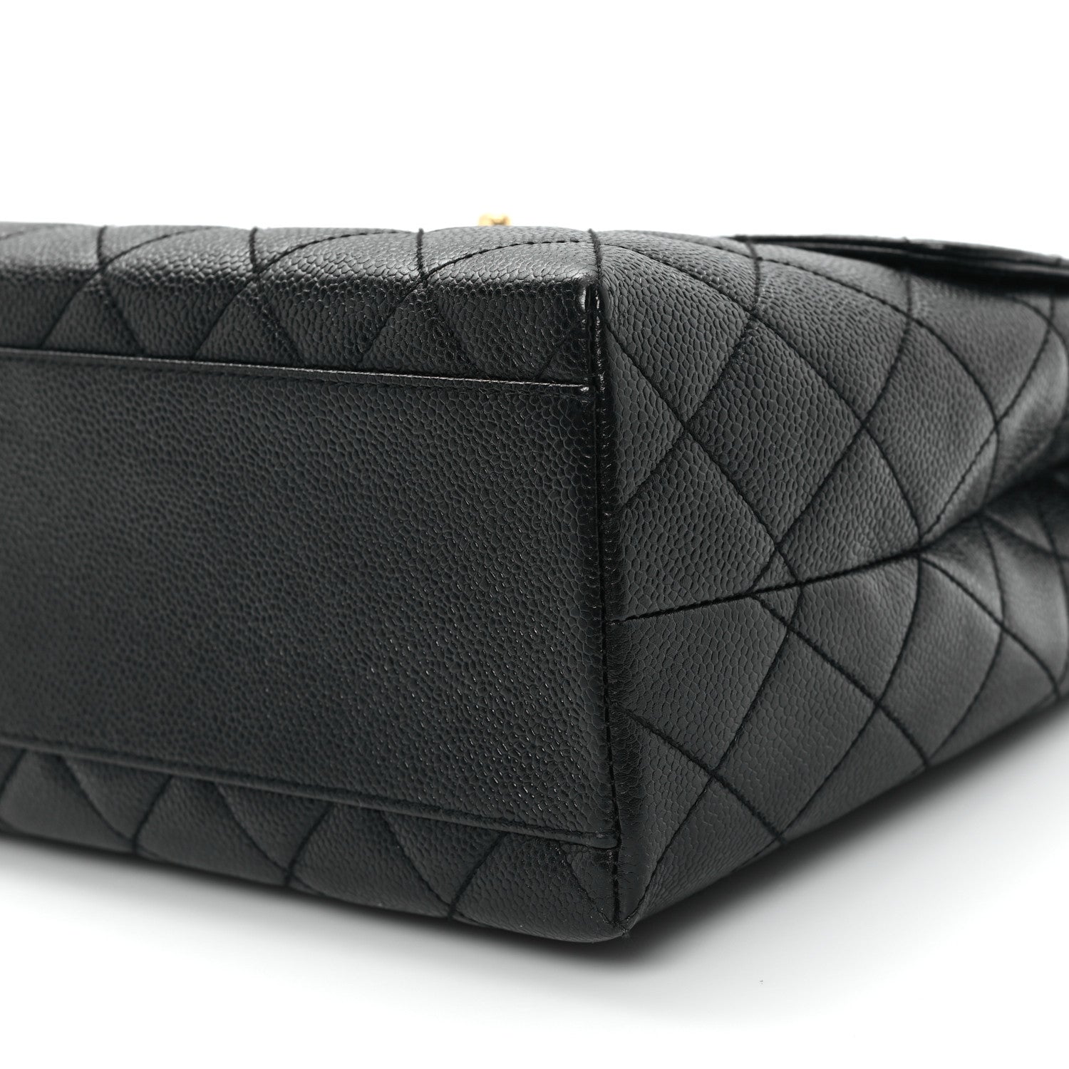 Chanel Caviar Quilted Jumbo Kelly Flap Black 10 of 11