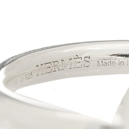 Hermes Sterling Silver GM Echappee Ring 58 8.5 5 of 6