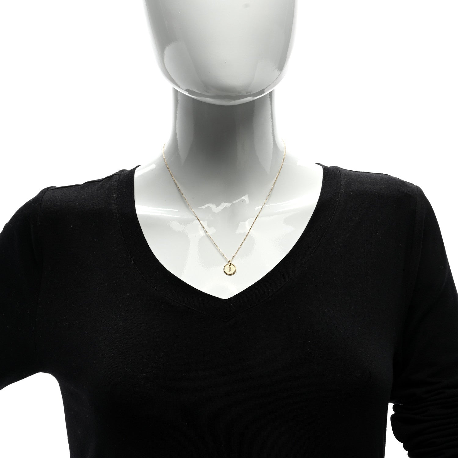 David Yurman 18K Yellow Gold Diamond Initial J Charm Pendant Necklace 4 of 4