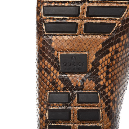 Gucci Mens Python Bamboo Horsebit Moccasin 7.5 Natural 7 of 8