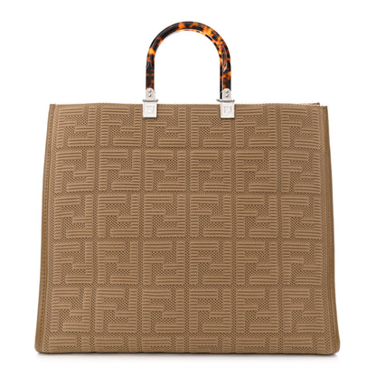 Fendi Technical Fabric Plexiglass FF Large Fendi Sunshine Shopper Tote Sand 1 of 10