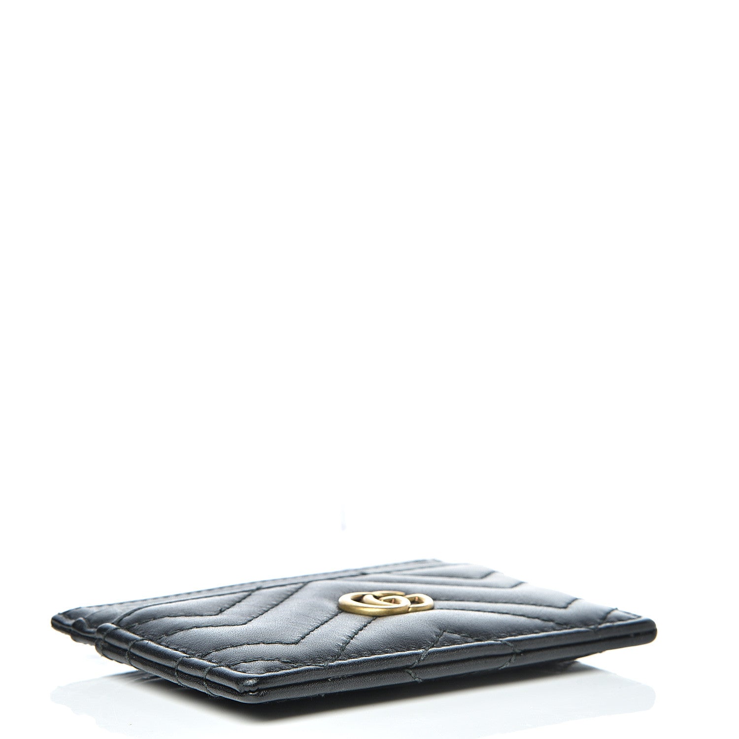 Gucci Calfskin Matelasse GG Marmont Card Holder Black 3 of 7