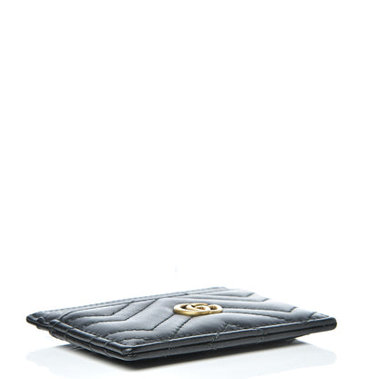 Gucci Calfskin Matelasse GG Marmont Card Holder Black 3 of 7